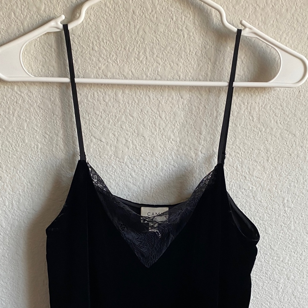Cami NYC Black Velvet Lace Cami - Picture 4 of 10